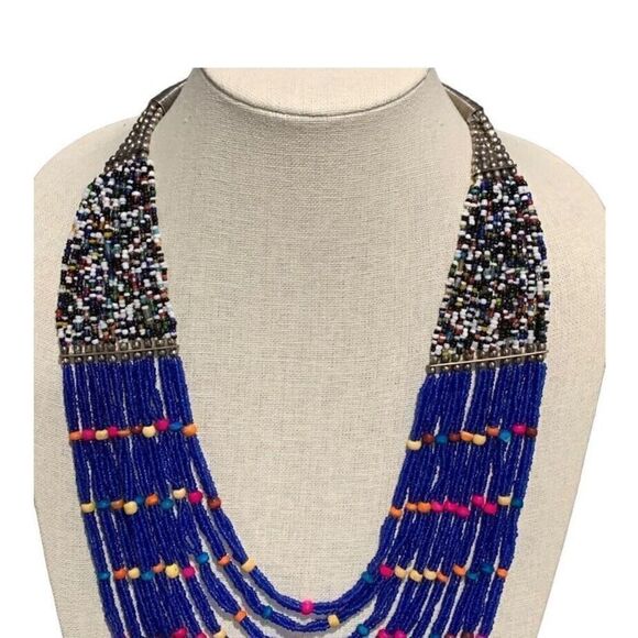Vintage Multi-Strand Beaded Necklace Native American - Picture 2 of 4